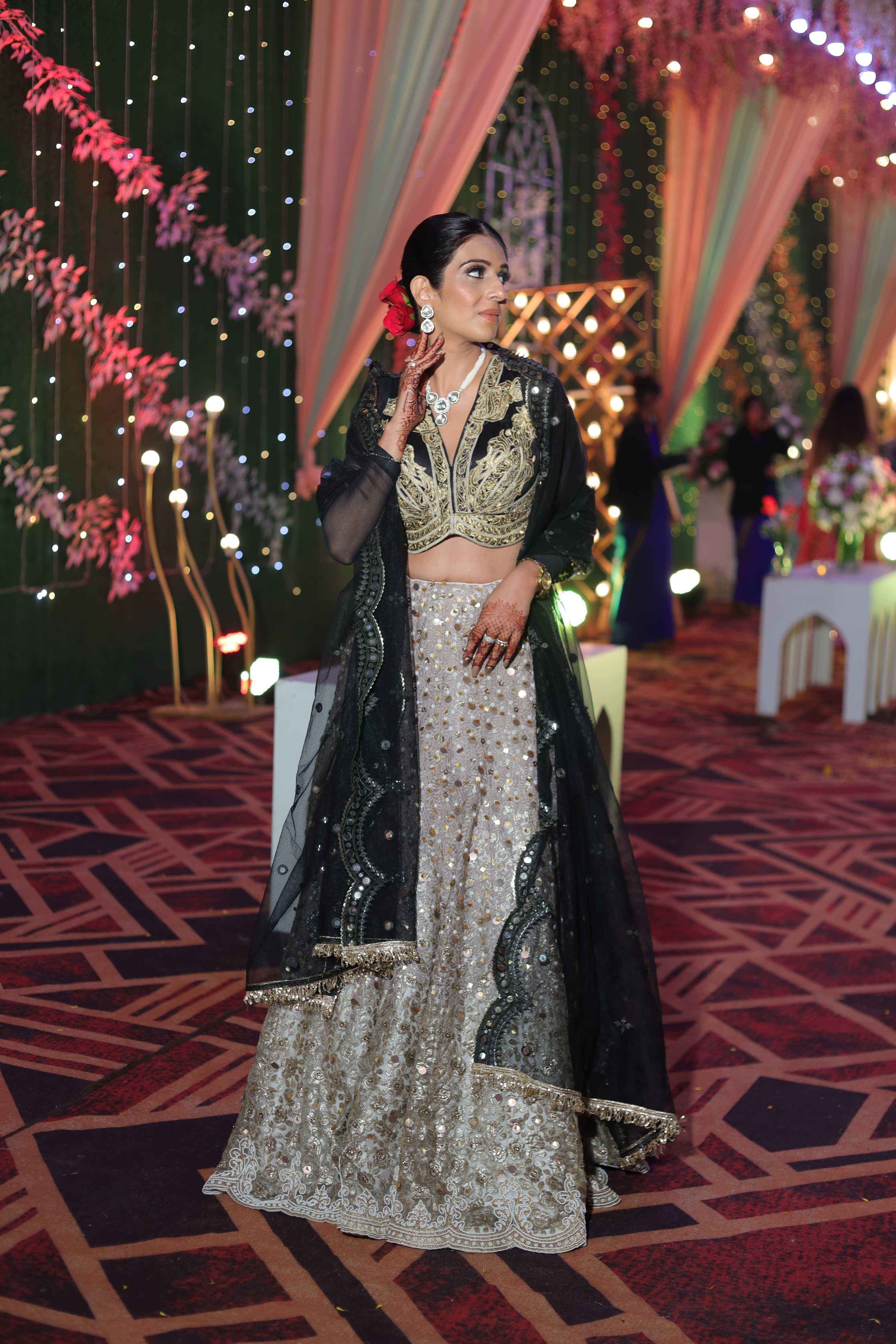 Golden Glow Traditional Lehenga with Embellished Dupatta