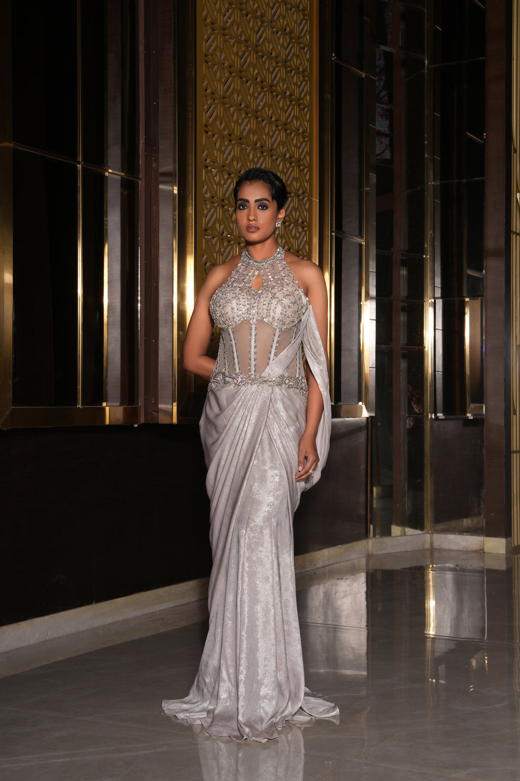 Liyana Draped Gown
