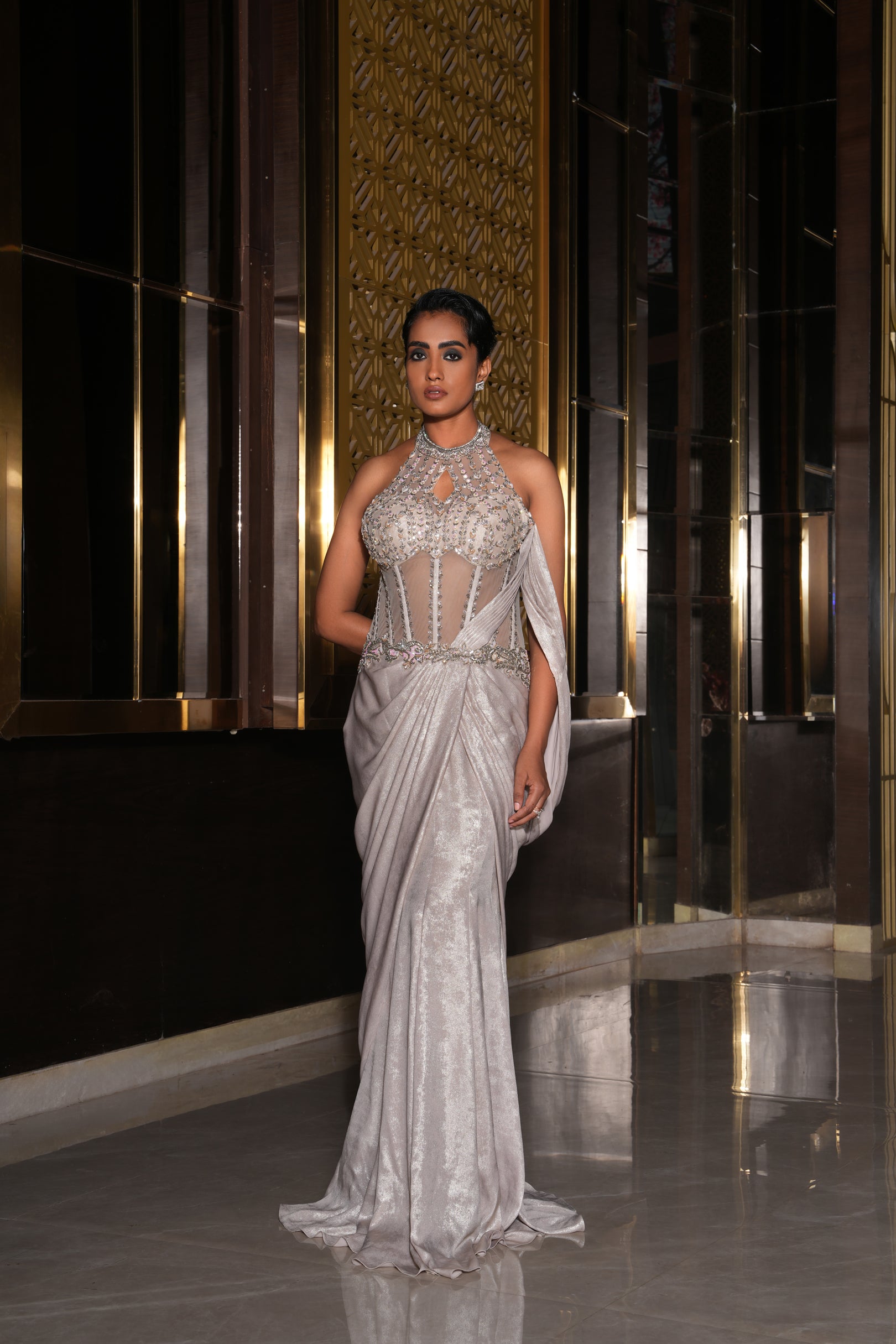 Liyana Draped Gown