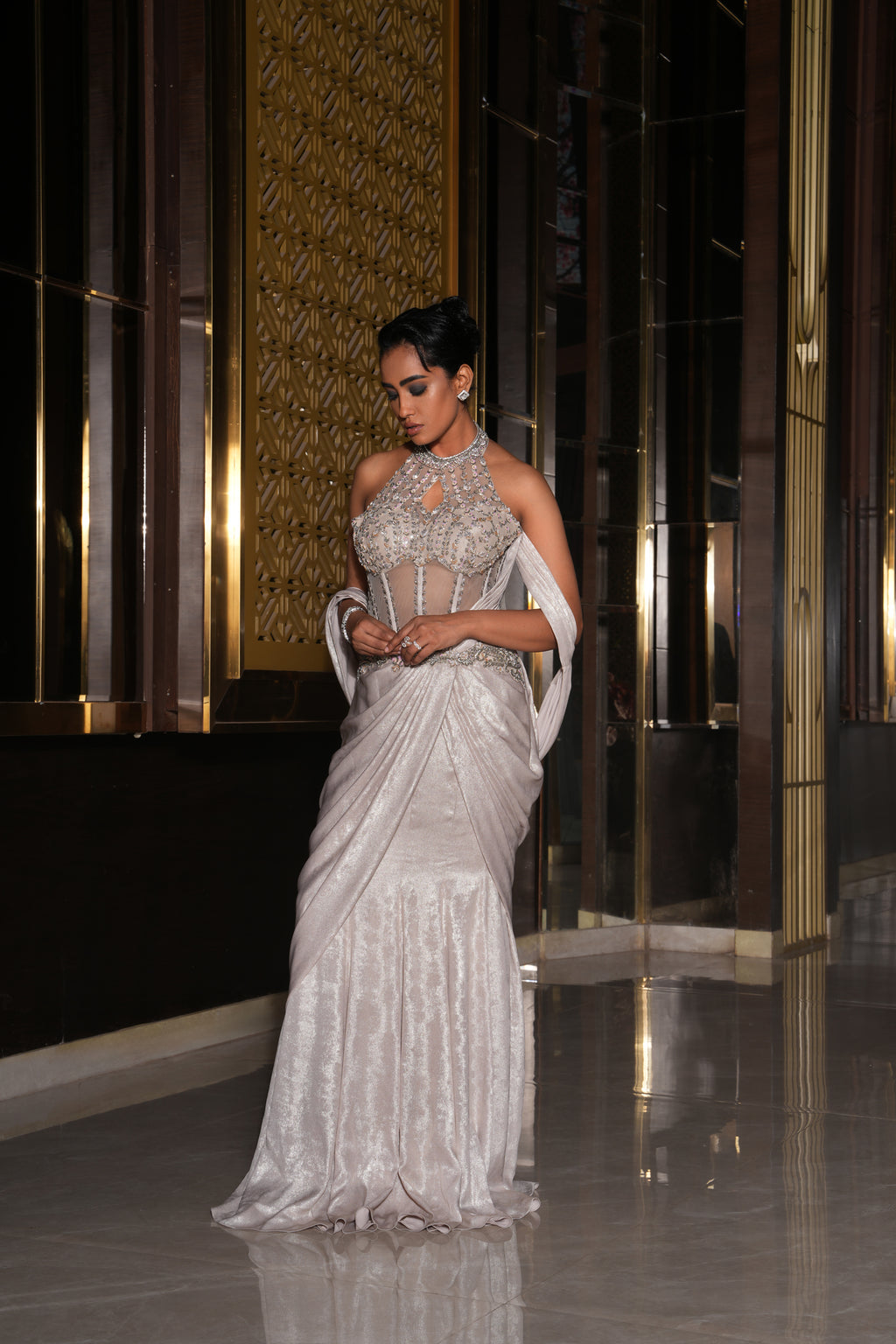 Liyana Draped Gown
