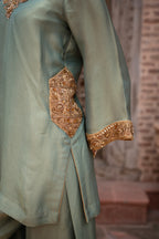 Pista Noor Hand-Embroidered Farshi Set