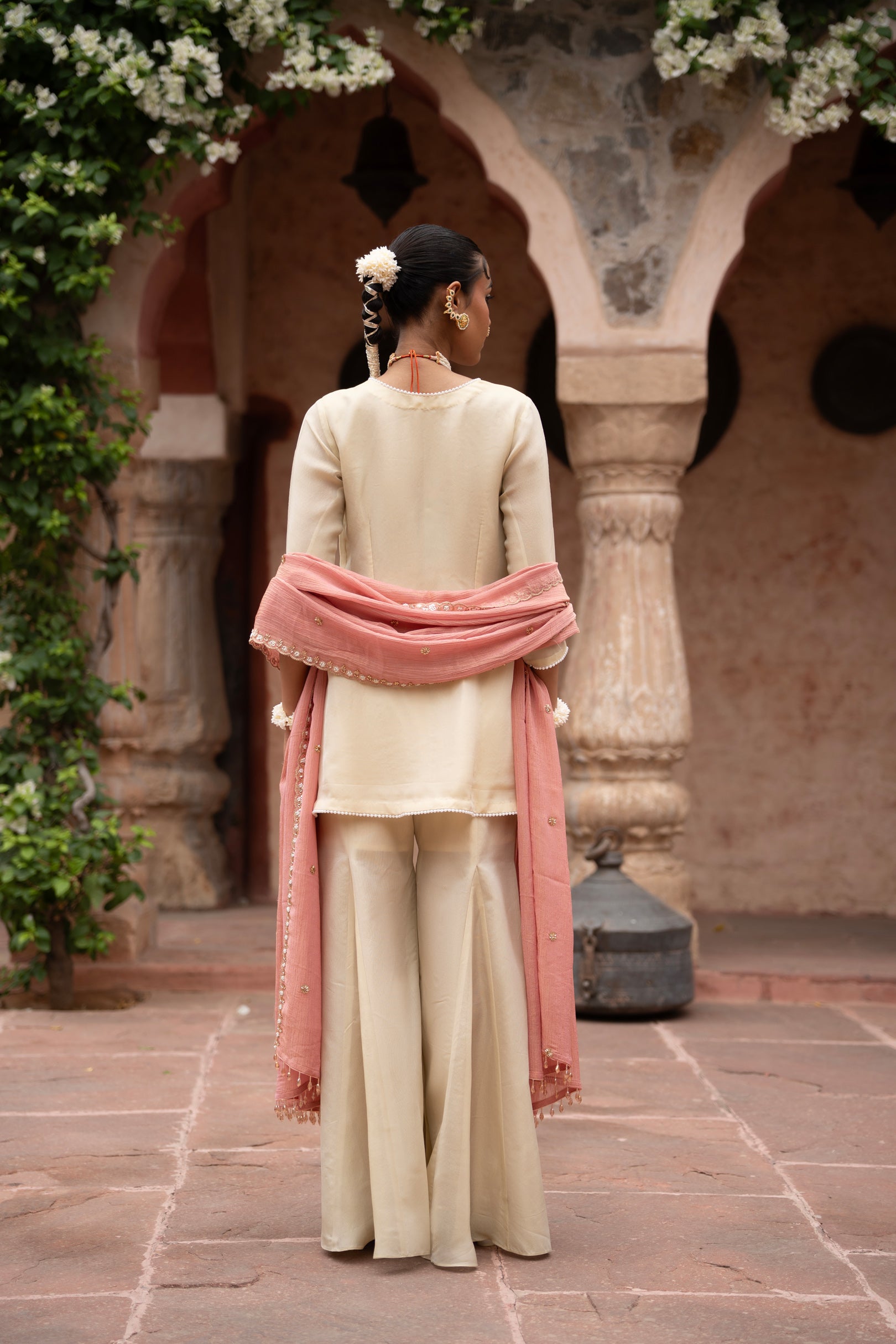 Gulbahaar Hand-Embroidered Gharara Set