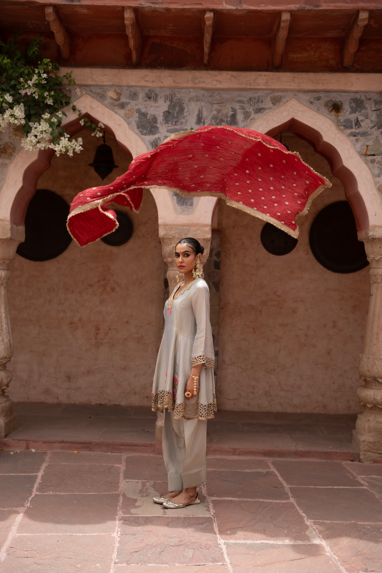 Chaand Baali Hand-Embroidered Anarkali Set