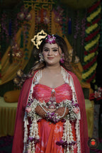 Artistic Bloom Hand-Embroidered Printed Lehenga