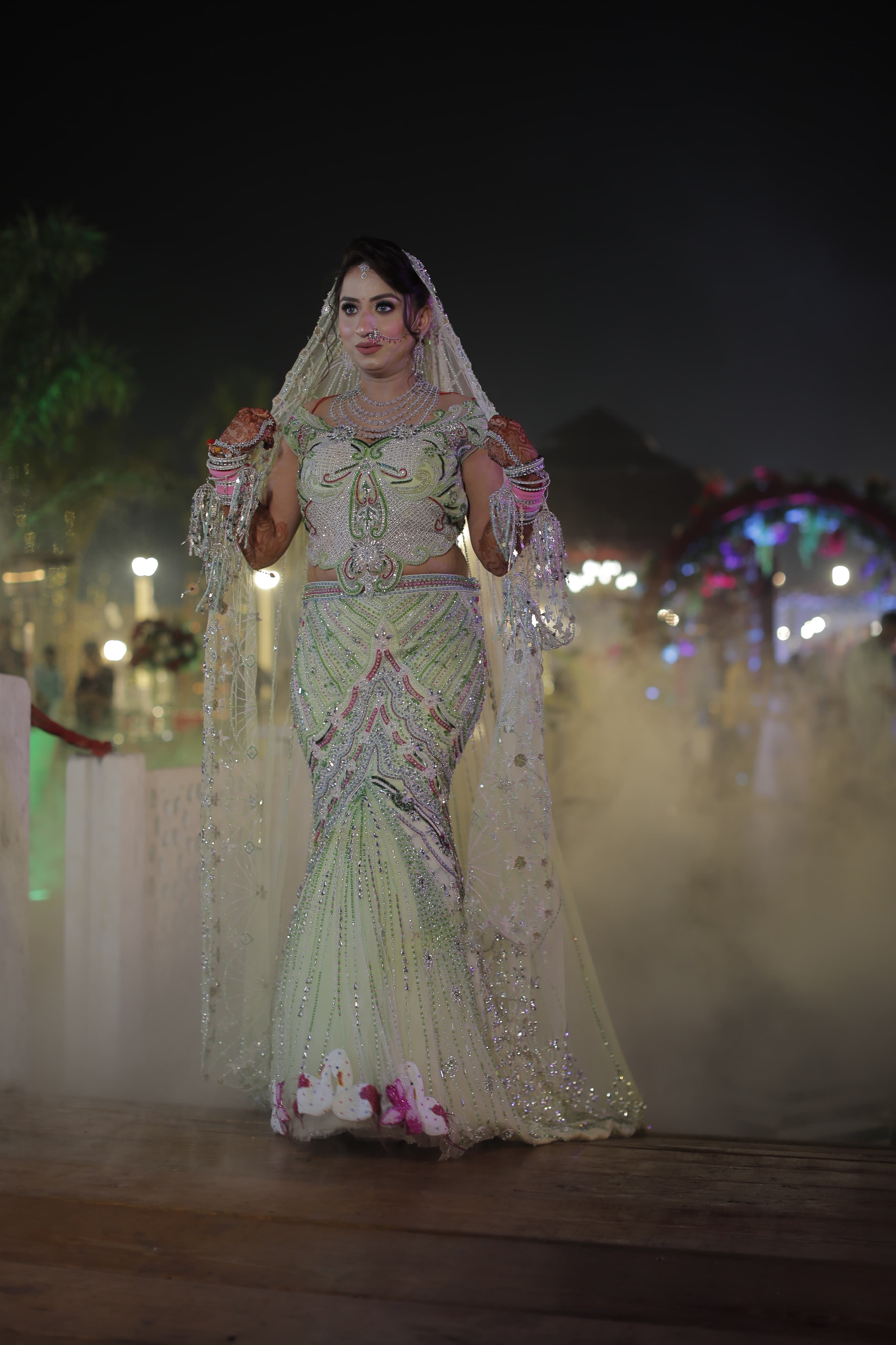 Emerald Elegance Custom Bridal Lehenga