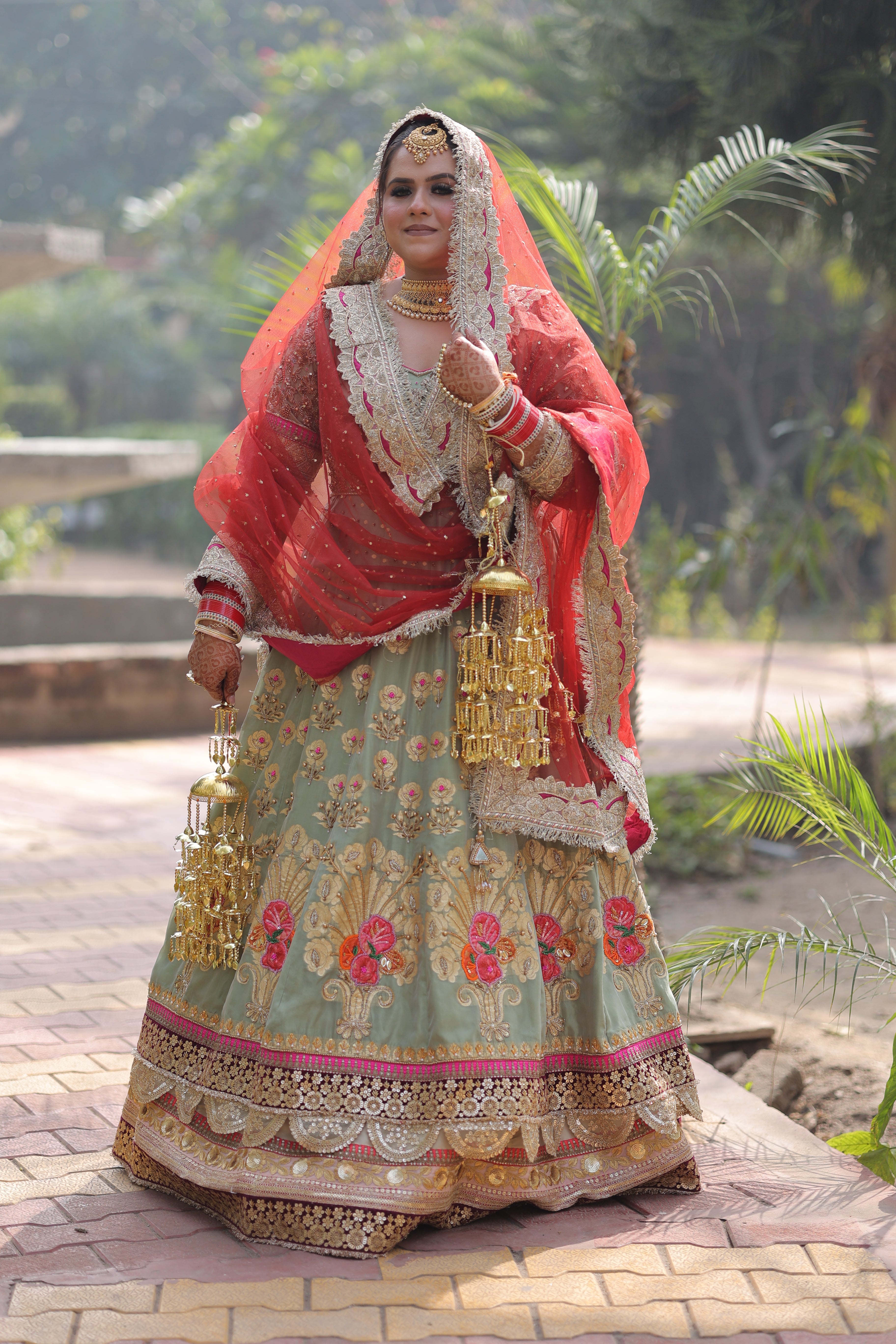 Majestic Bridal Lehenga with Exquisite Hand Embroidery