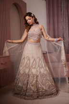 Ivory Opulence Hand-Embroidered Pearl & Beadwork Lehenga