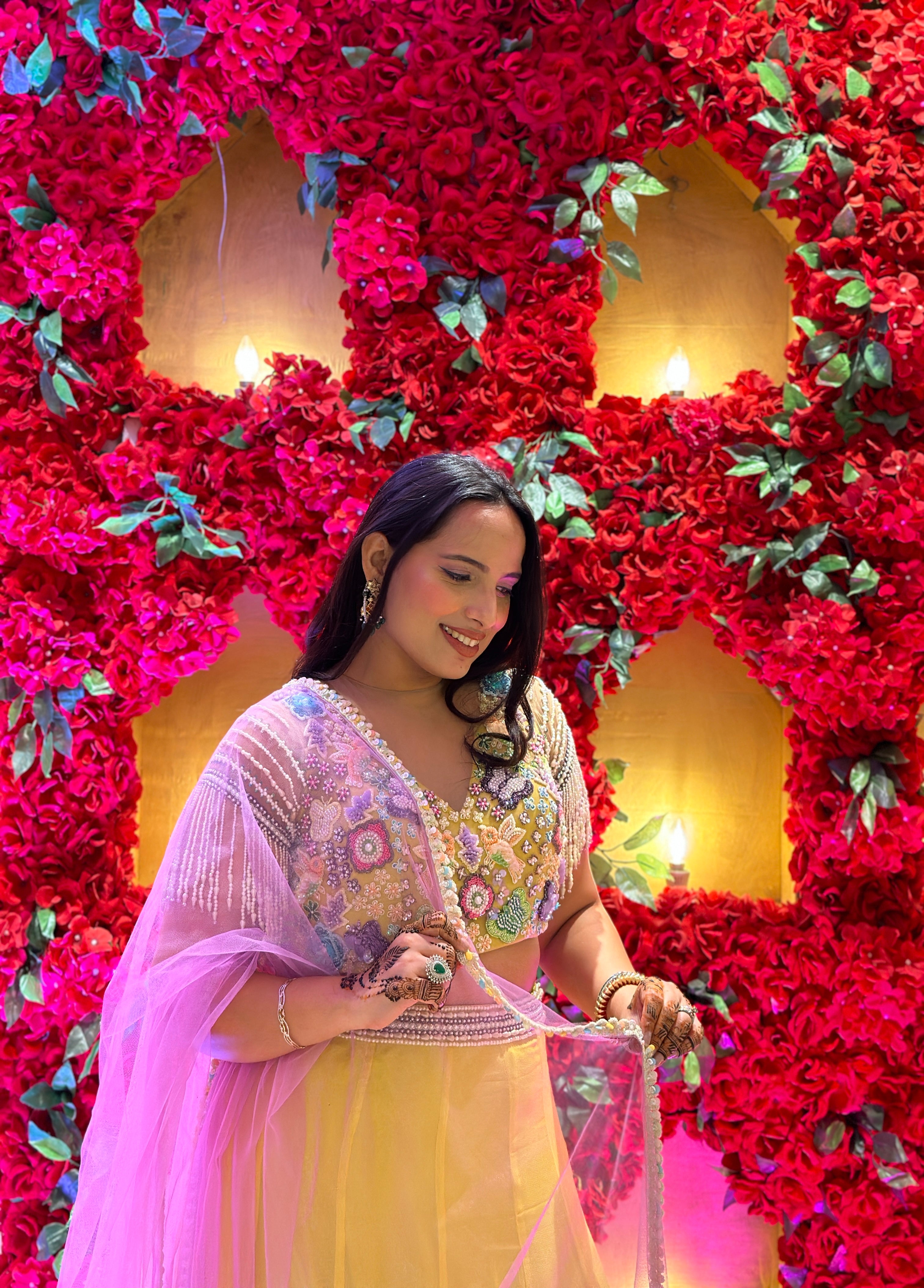 Sunshine Rhapsody Frilled Yellow Lehenga