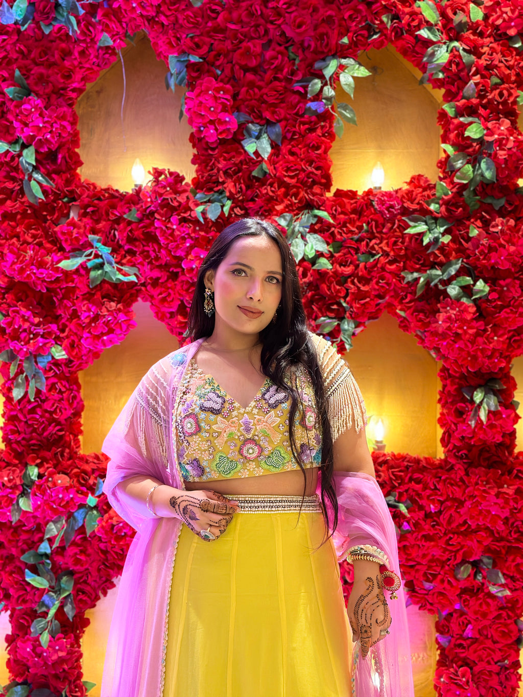 Sunshine Rhapsody Frilled Yellow Lehenga